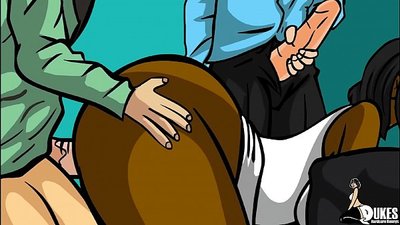 Студенты занимаются сексом с черным учителем после школы